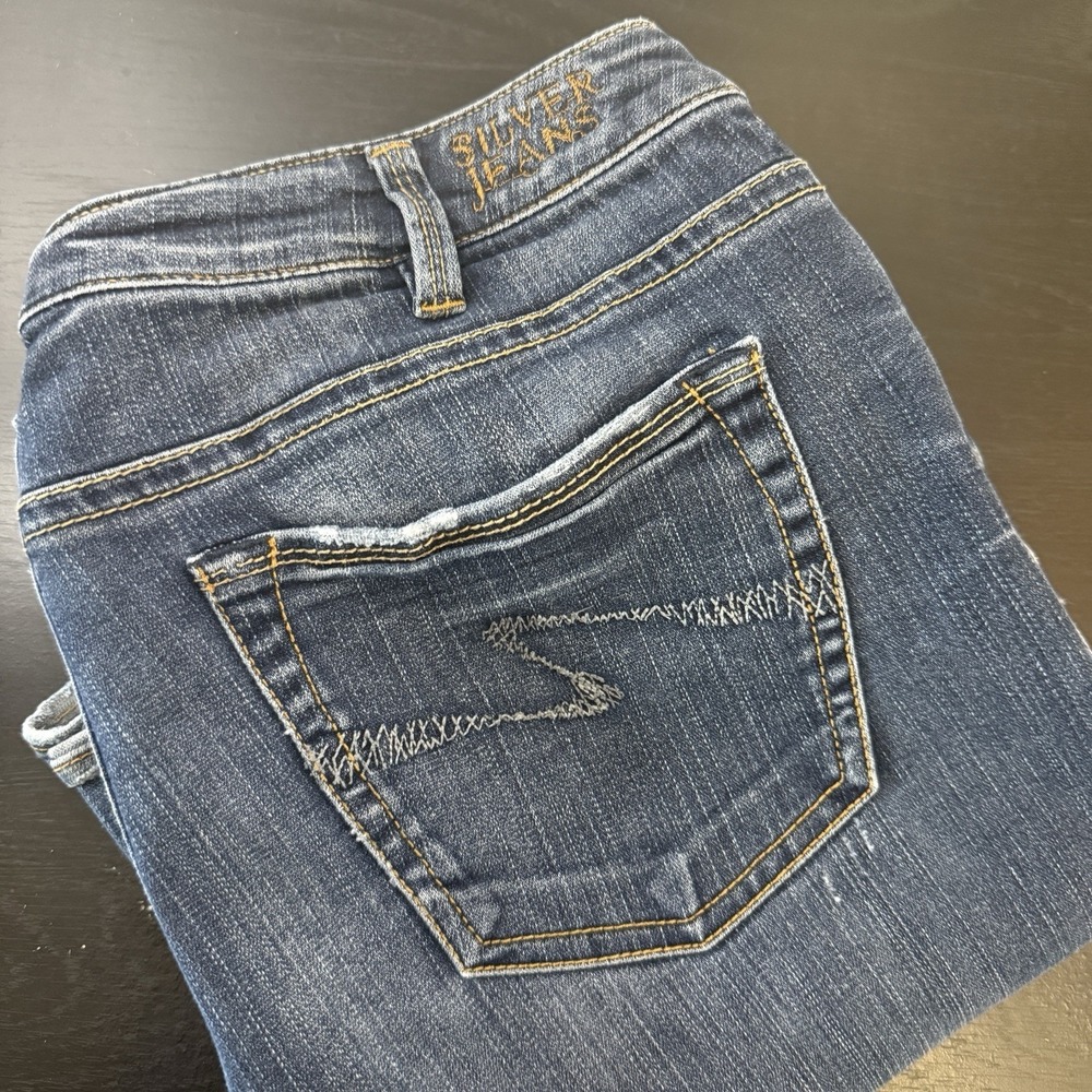 Vintage Silver‎ Jeans Womens 33x33 Blue Denim Aiko Bootcut Stretch Grunge Y2K